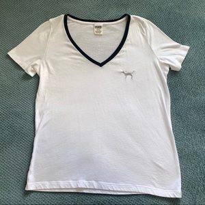 PINK v-neck short sleeved shirt